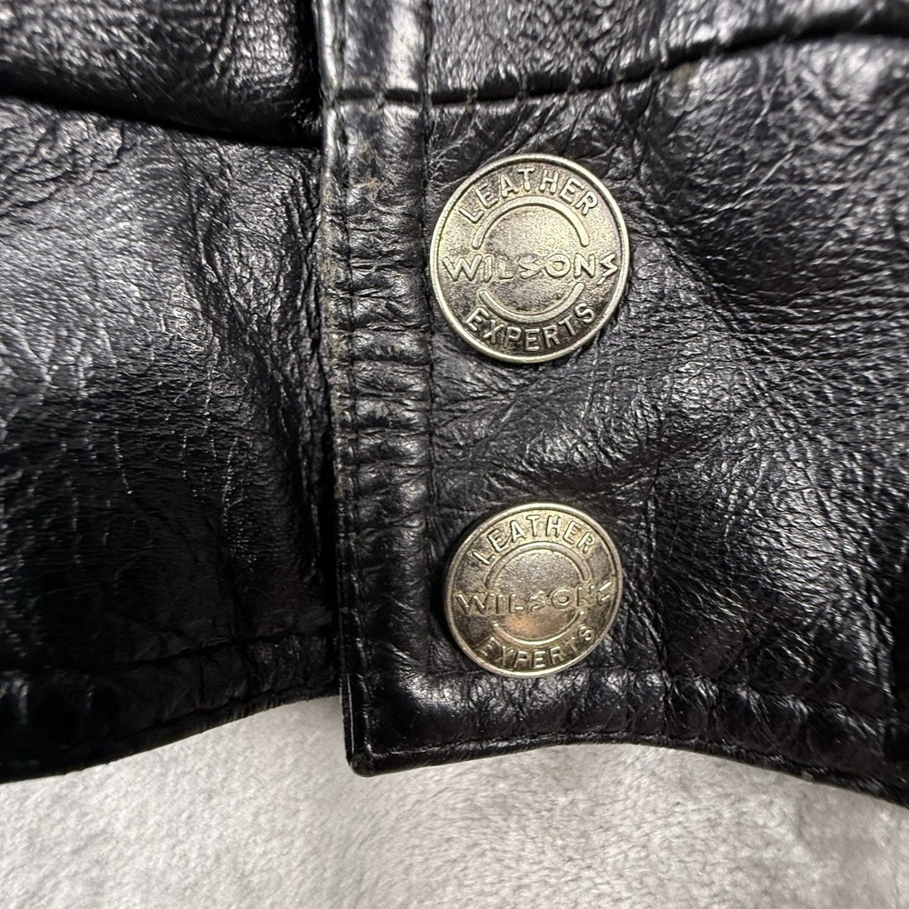 Wilsons Leather Experts Men's XLT Thinsulate 3M Heavy Zip Jacket Black‎ VTG - Picture 5 of 15
